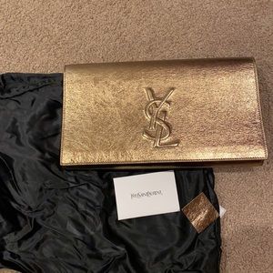 Gold ysl clutch